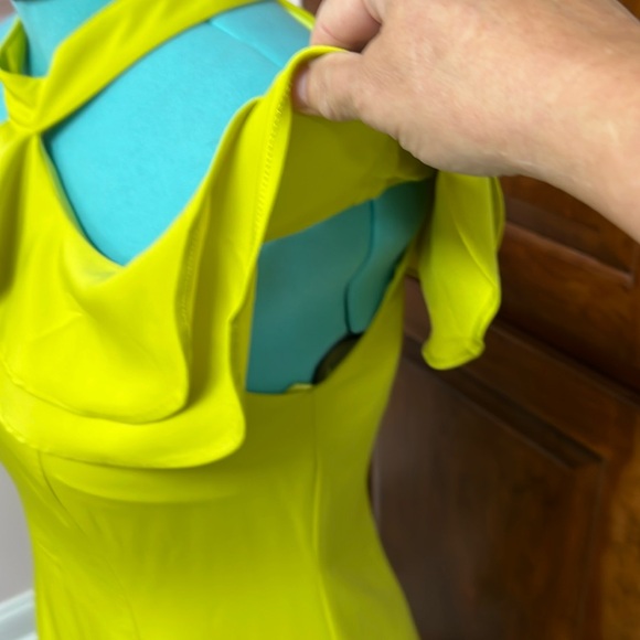 Gracia Cold Shoulder Yellow Dress - Picture 3 of 6